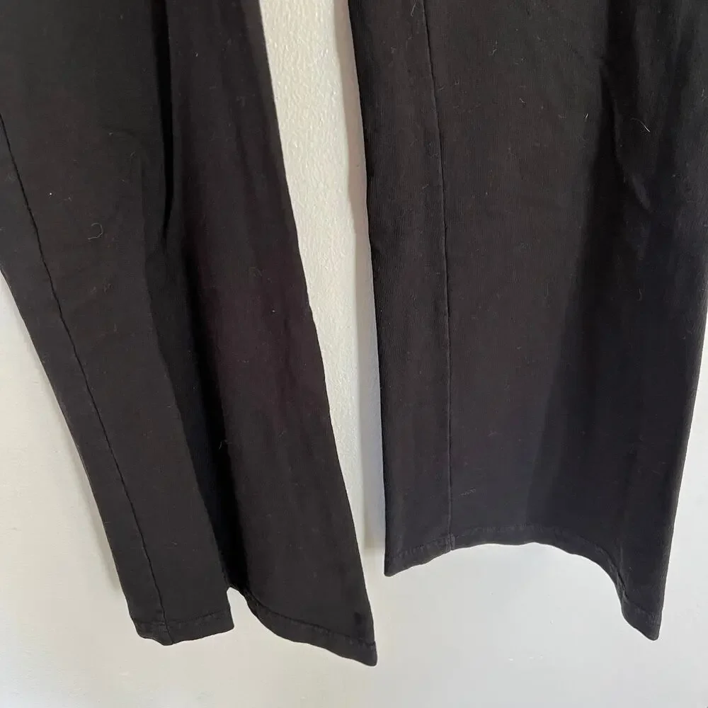 TALENTLESS French Terry Lounge Pants Sweatpants Women's S Black Pockets Wide Leg